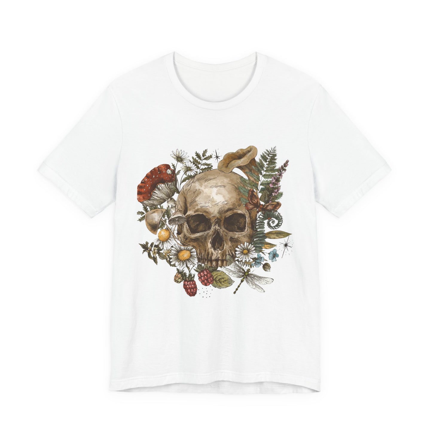 💀 Vintage Skull & Blooms Unisex Tee – By Cocoa Loco 32931