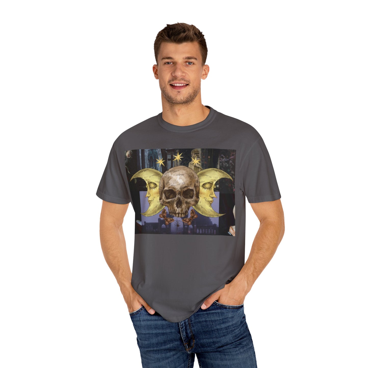 Skull Floral Sport T-shirt | Unisex Athletic Tee Outdoor Activity Top