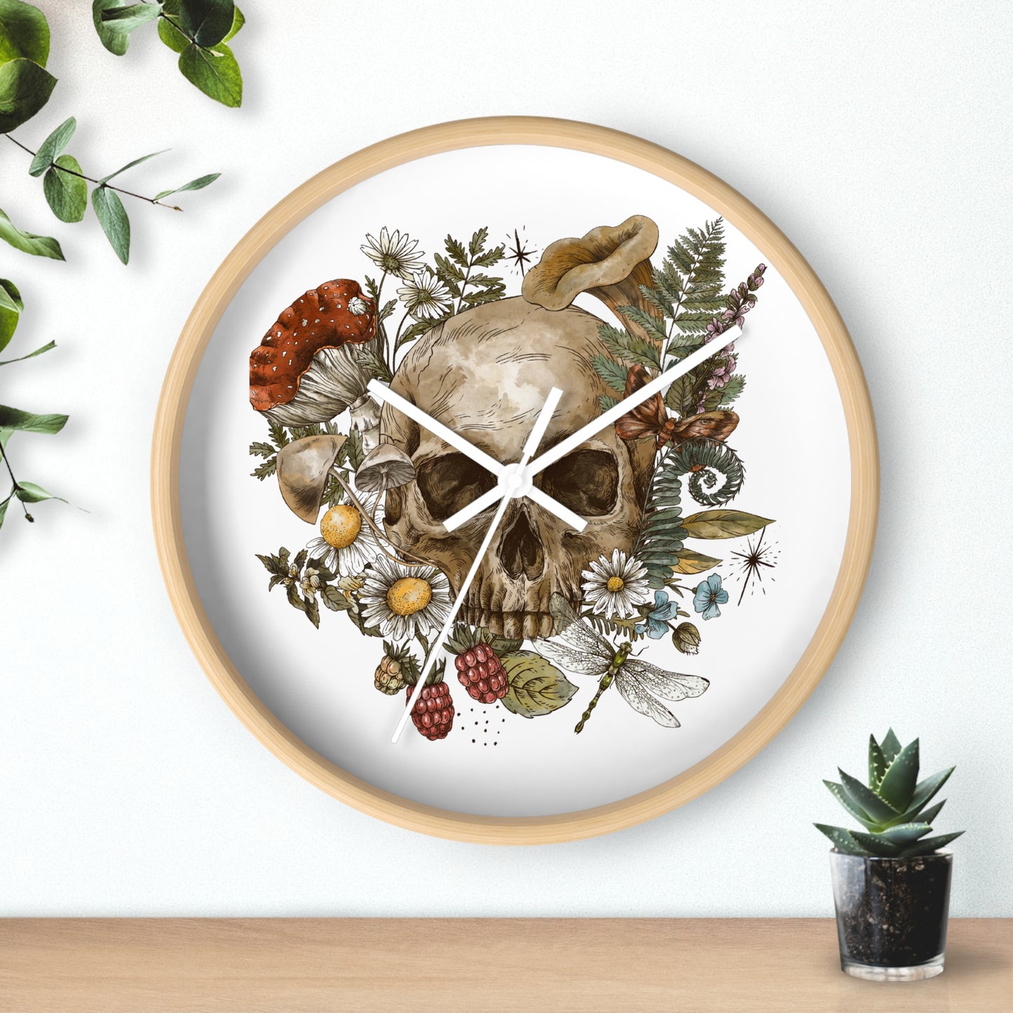 Bohemian Skull Wall Clock
