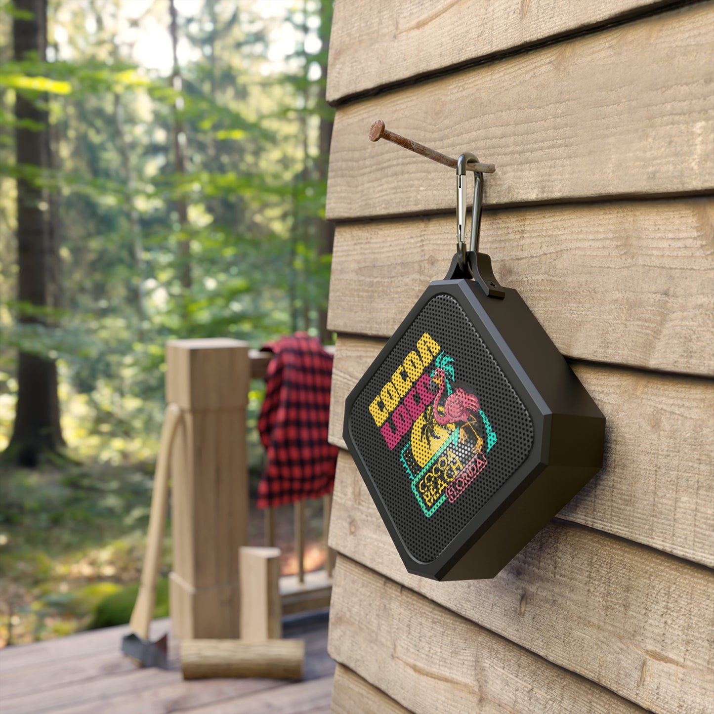 Bluetooth Outdoor Speaker - Cocoa Beach Vibes, Portable Music Player, Summer Party Accessory, Gift for Travelers, Beach Lovers