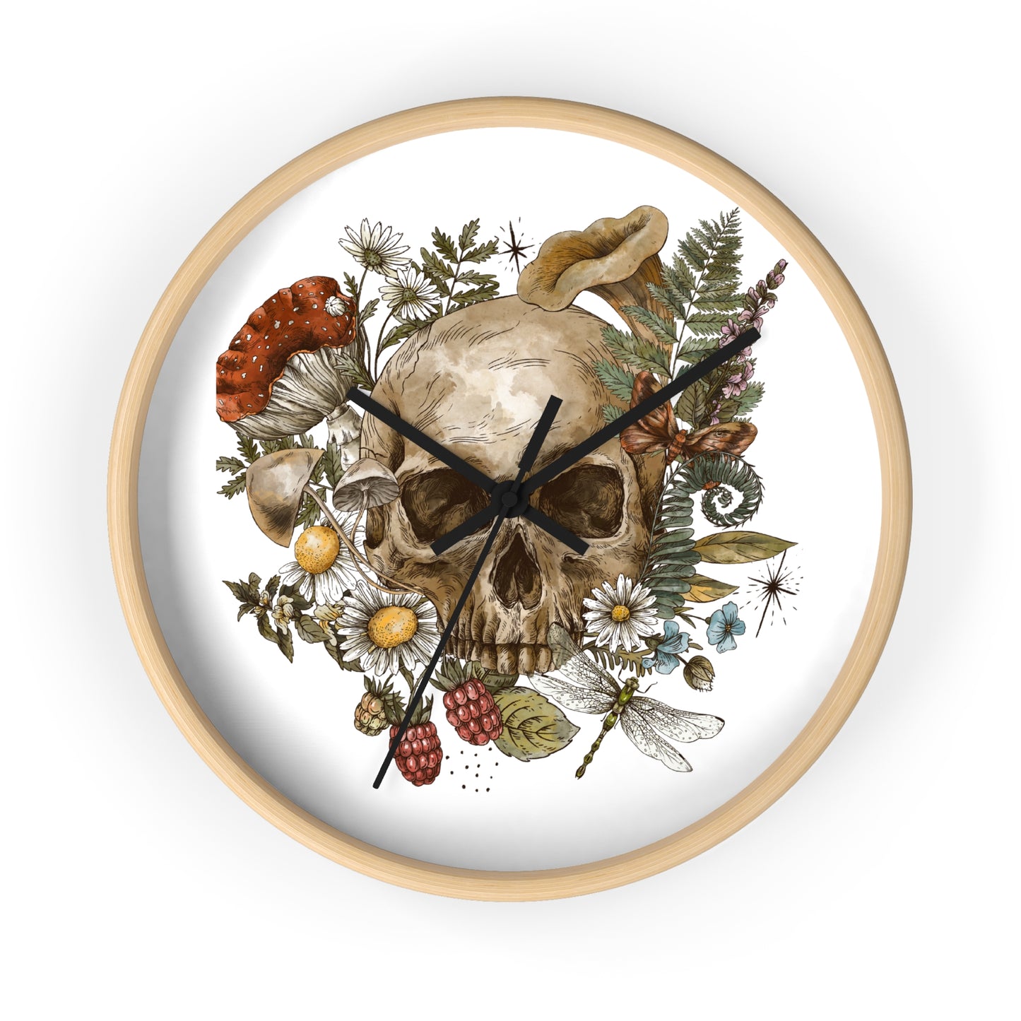 Bohemian Skull Wall Clock