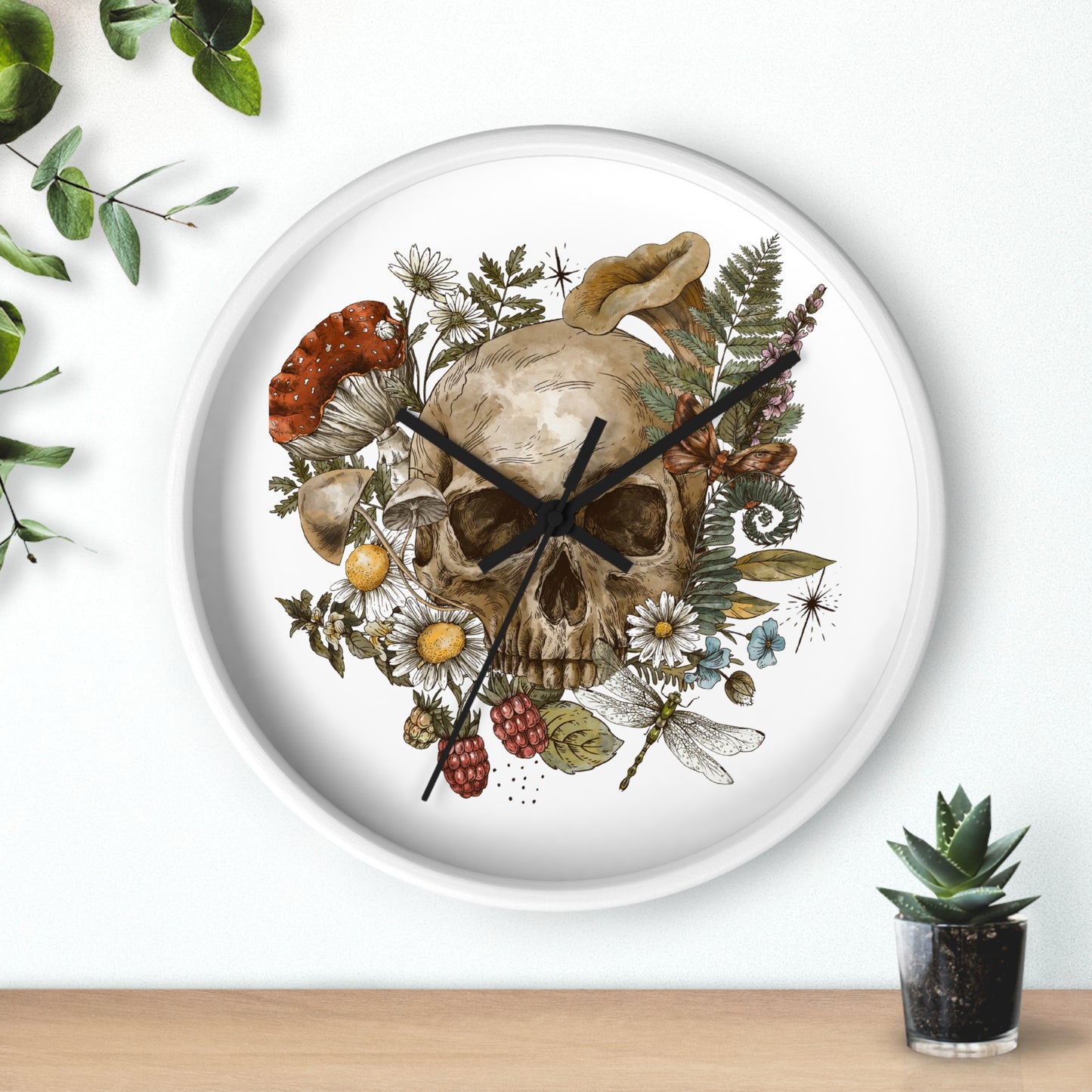 Bohemian Skull Wall Clock