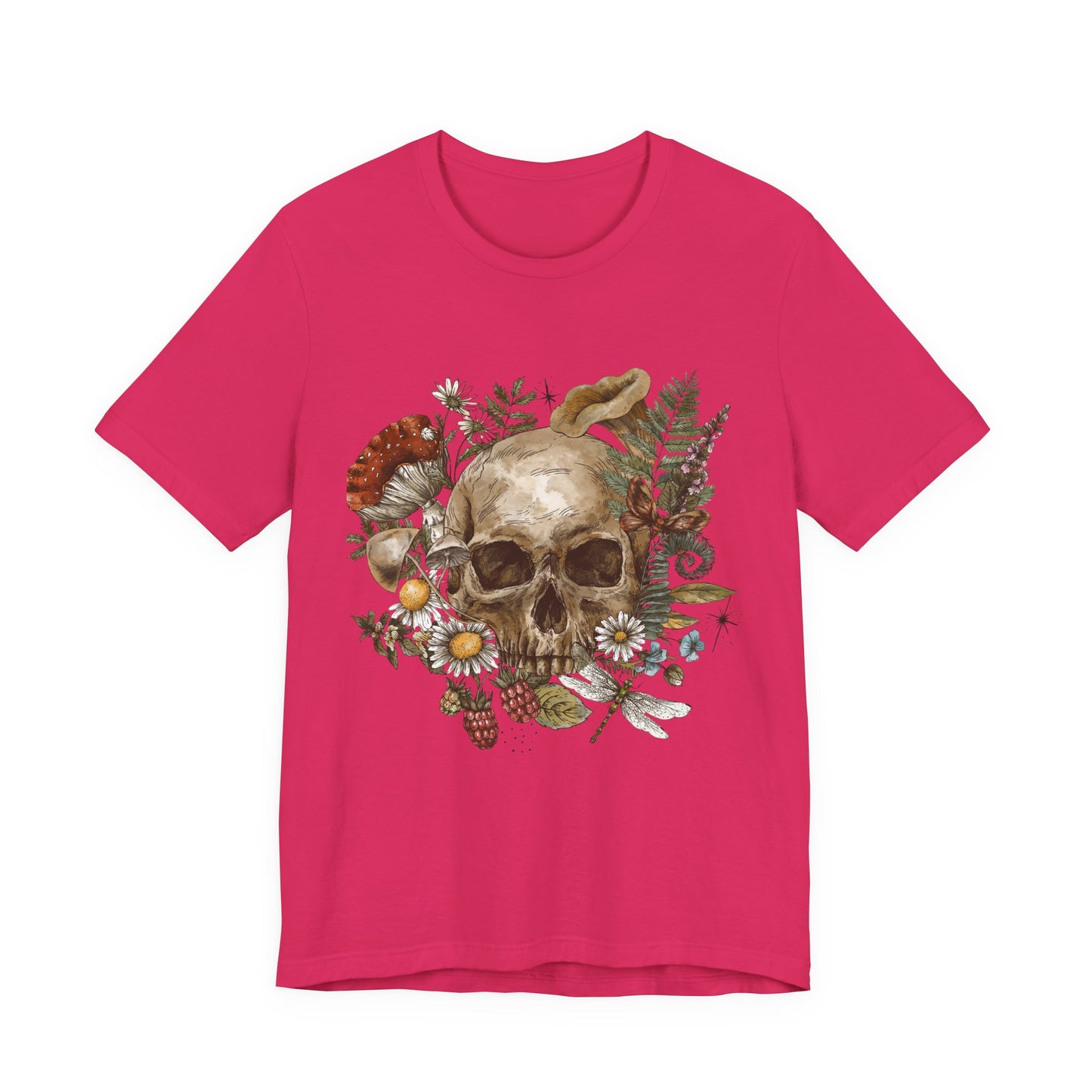 💀 Vintage Skull & Blooms Unisex Tee – By Cocoa Loco 32931