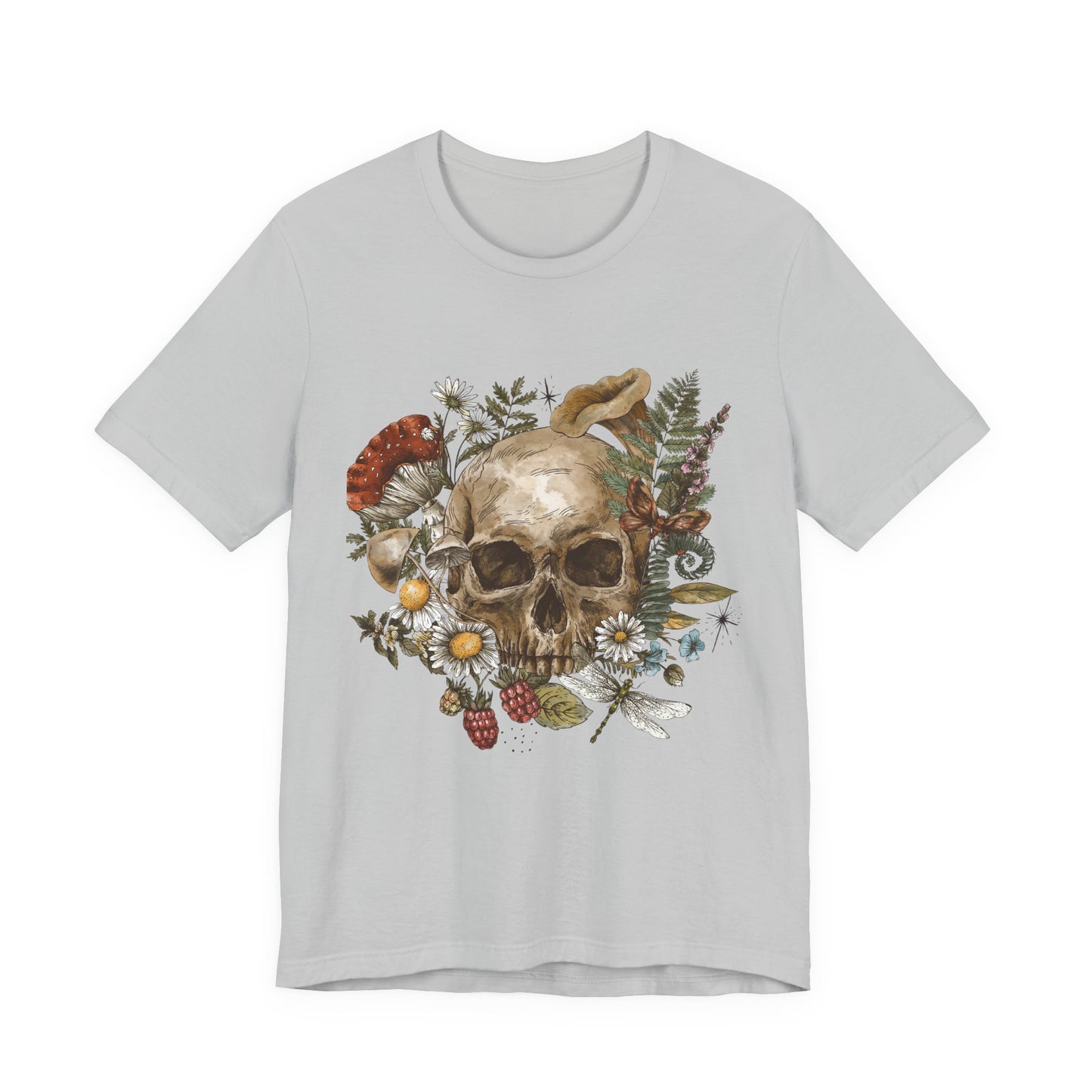 💀 Vintage Skull & Blooms Unisex Tee – By Cocoa Loco 32931