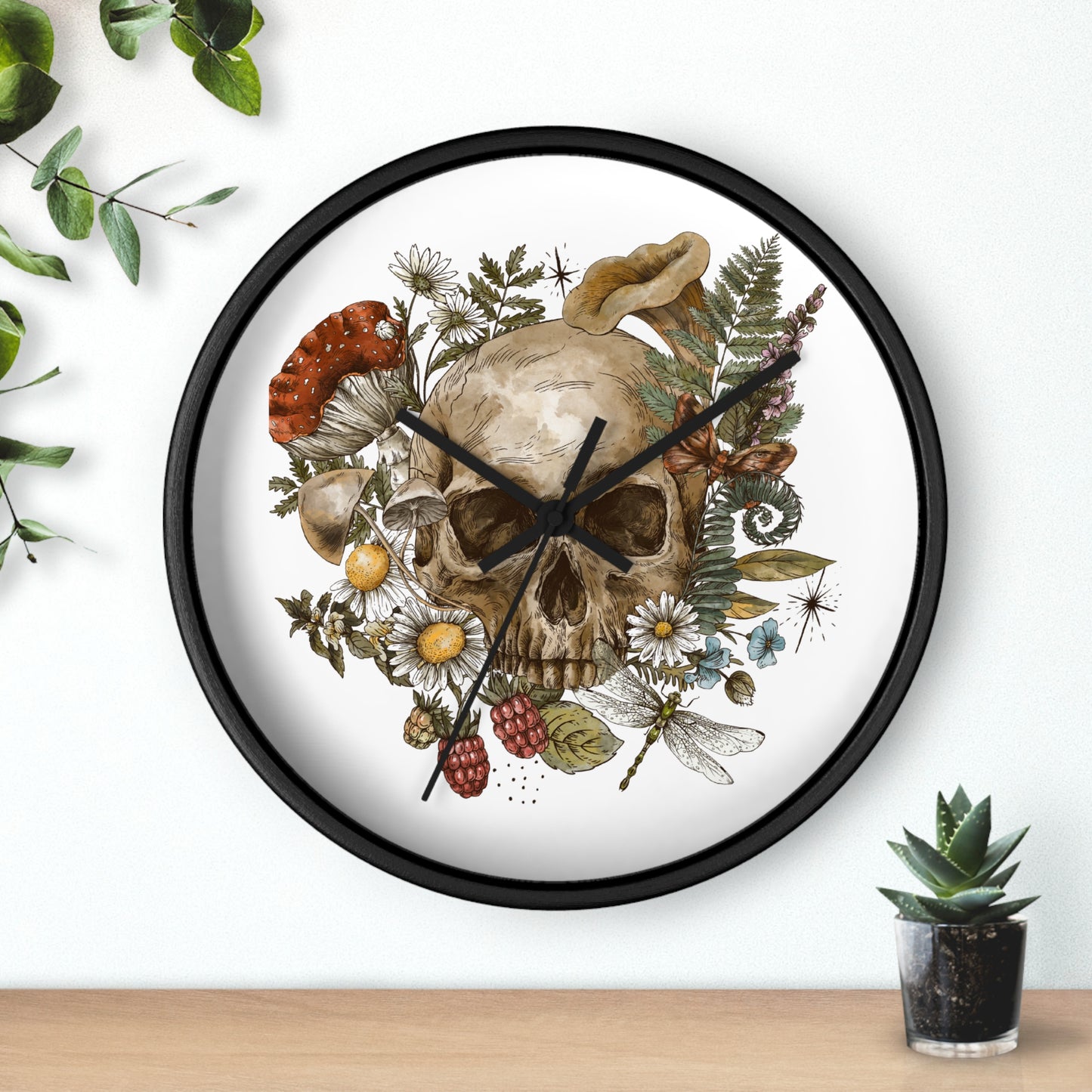 Bohemian Skull Wall Clock