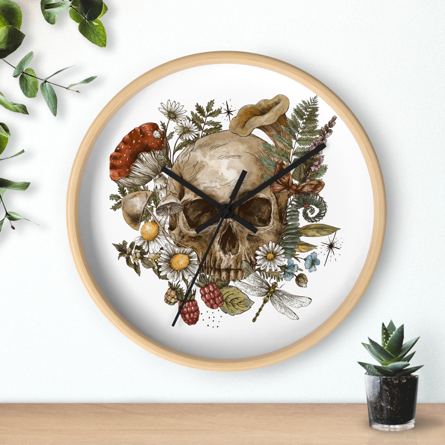 Bohemian Skull Wall Clock