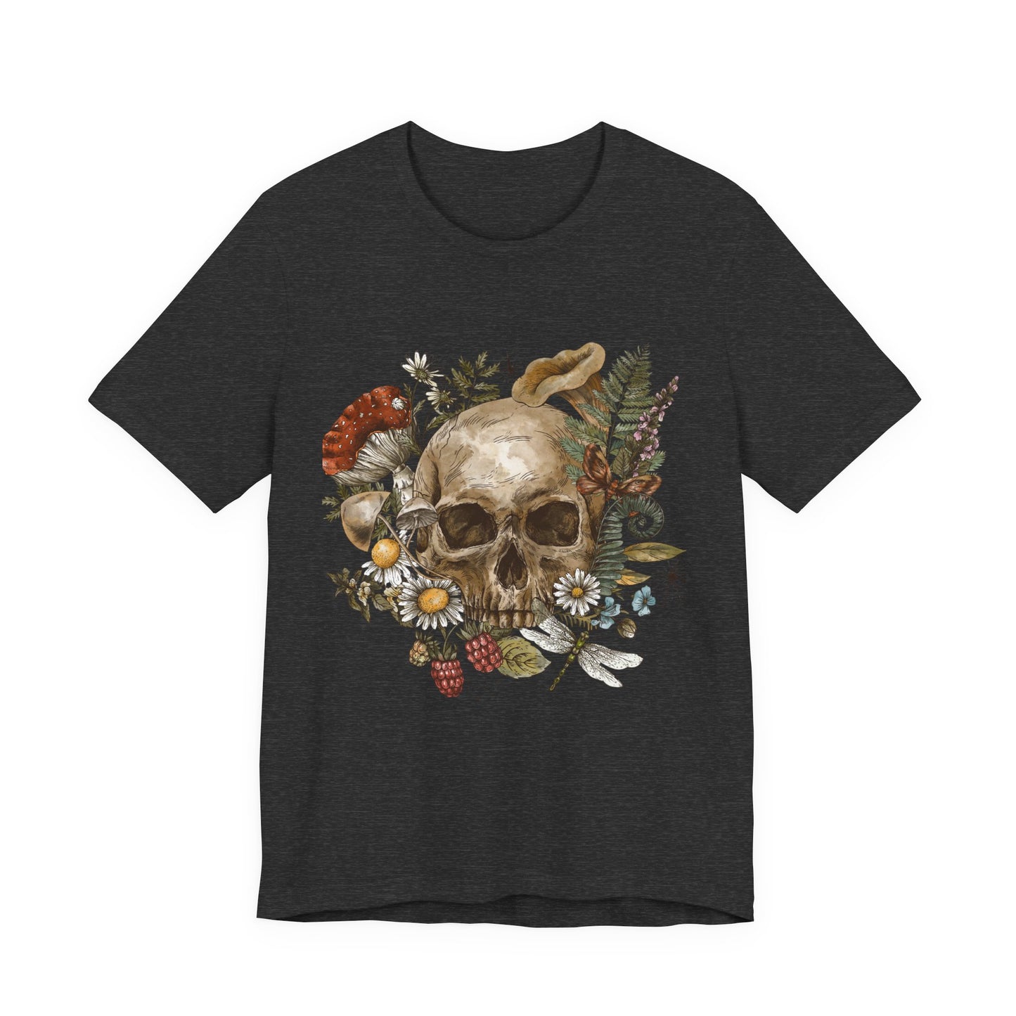 💀 Vintage Skull & Blooms Unisex Tee – By Cocoa Loco 32931