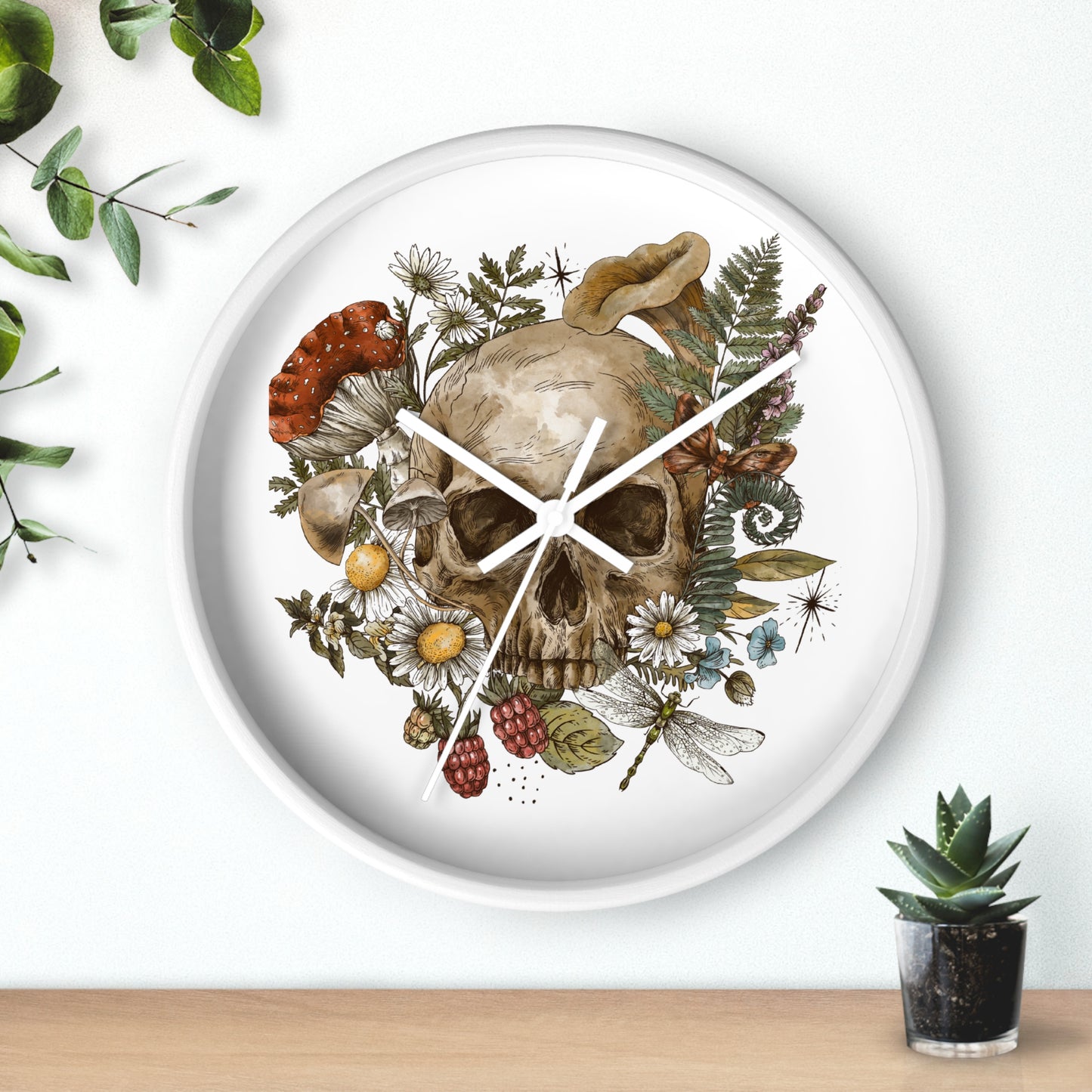 Bohemian Skull Wall Clock