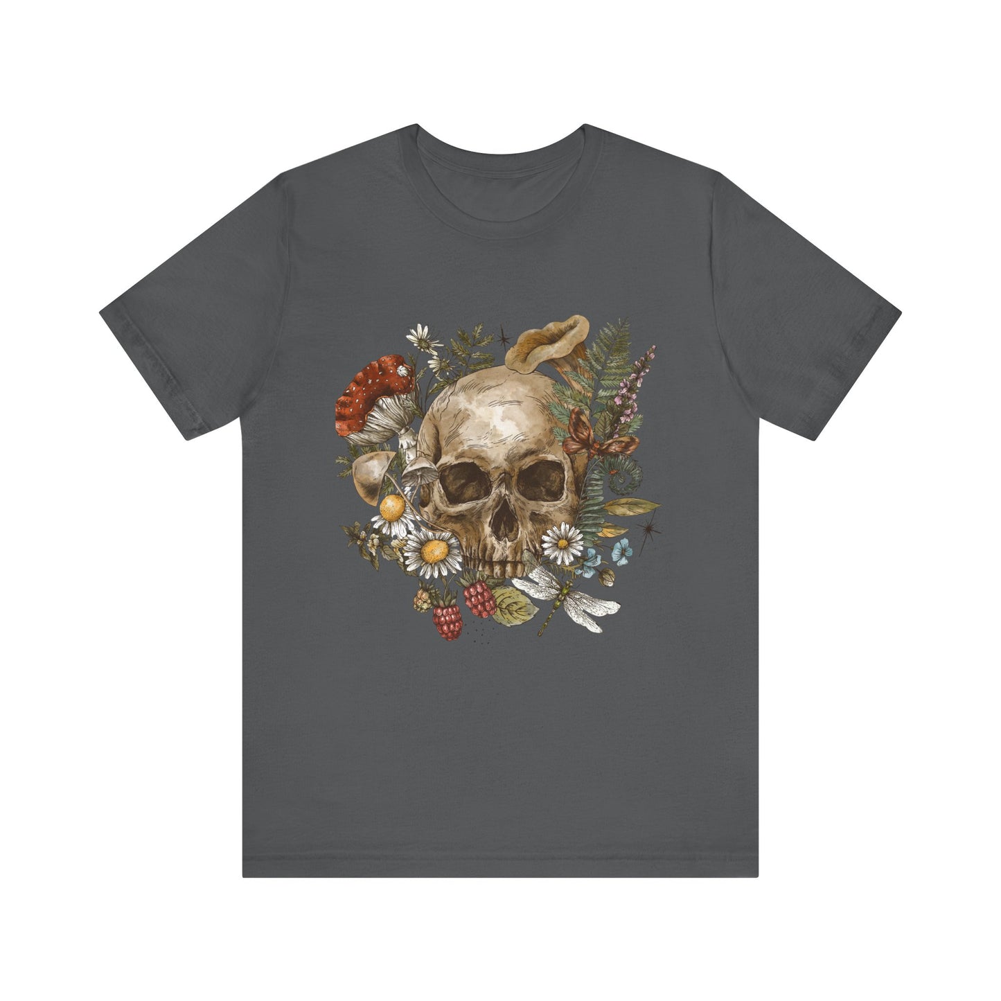 💀 Vintage Skull & Blooms Unisex Tee – By Cocoa Loco 32931