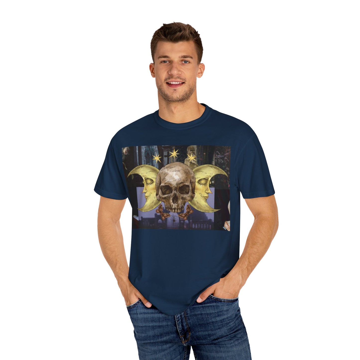 Skull Floral Sport T-shirt | Unisex Athletic Tee Outdoor Activity Top