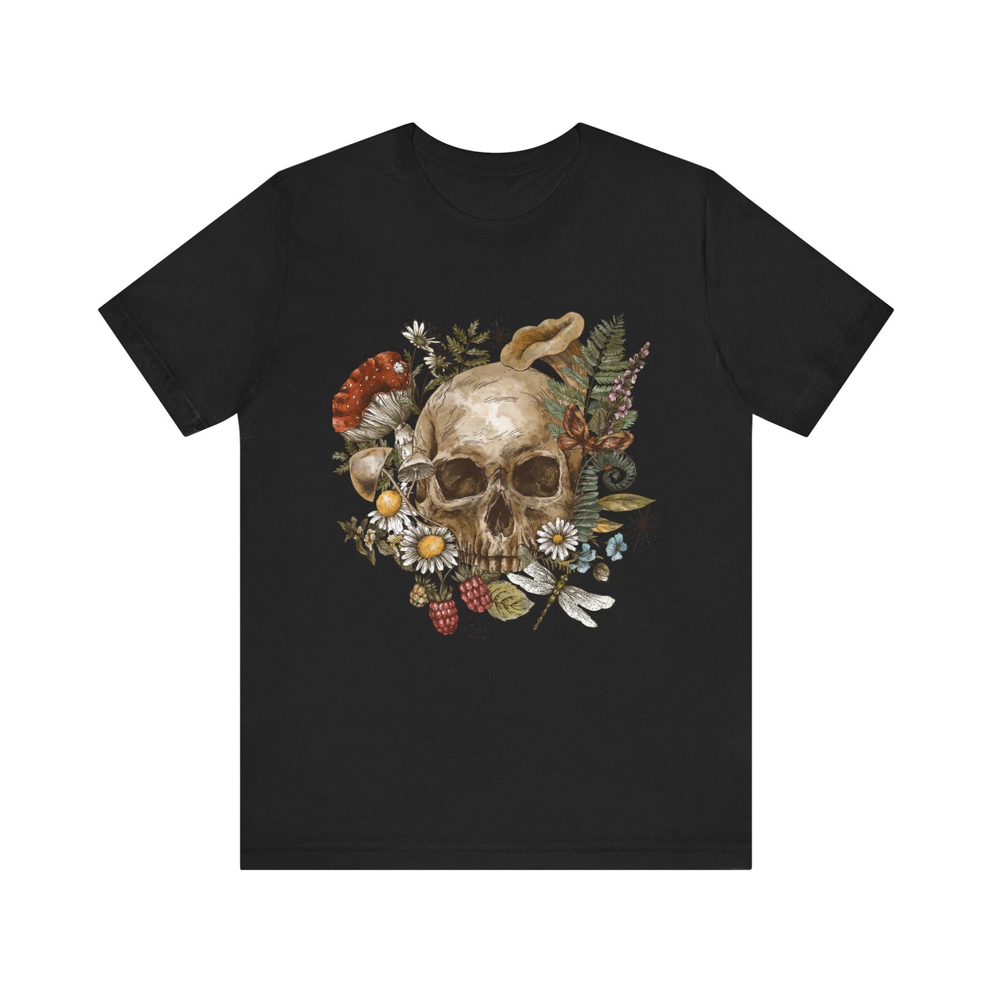 💀 Vintage Skull & Blooms Unisex Tee – By Cocoa Loco 32931