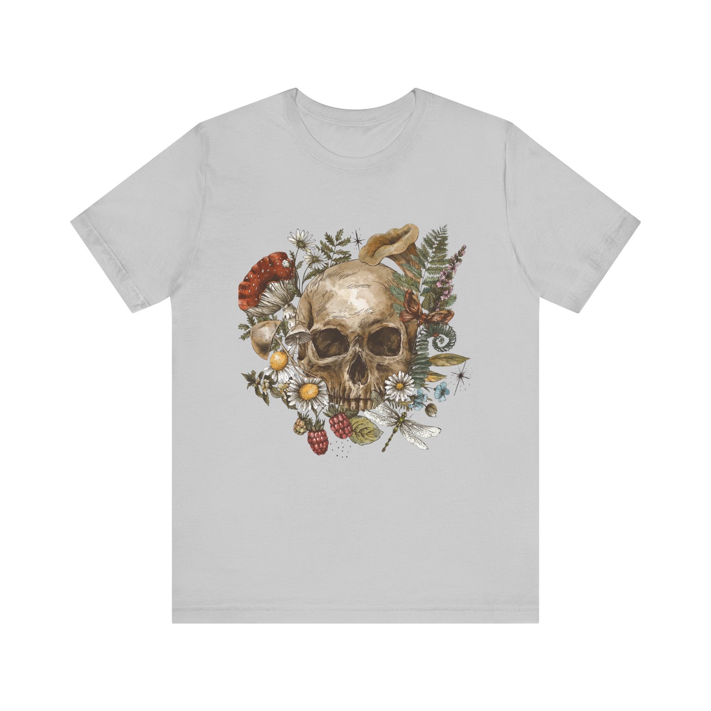 💀 Vintage Skull & Blooms Unisex Tee – By Cocoa Loco 32931