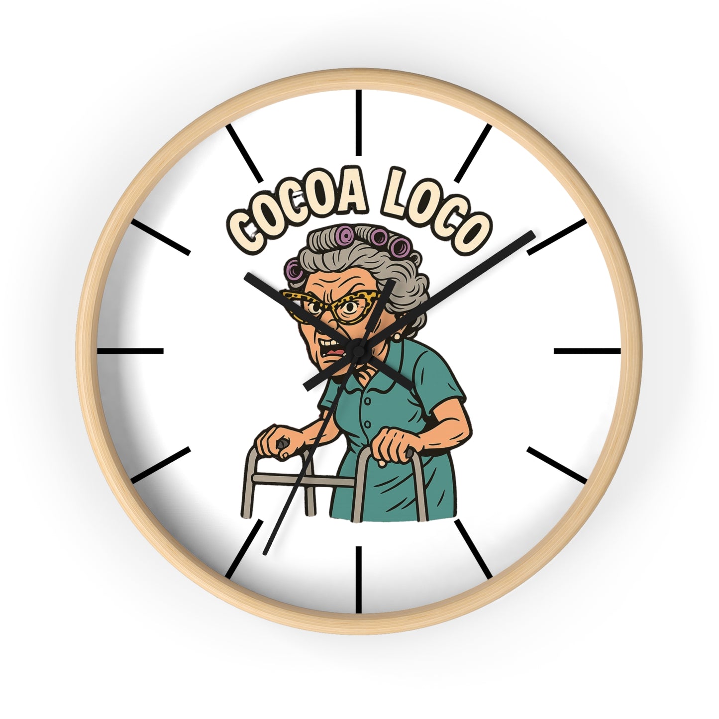 🕒 Funny Grandma Wall Clock – Cocoa Loco Style
