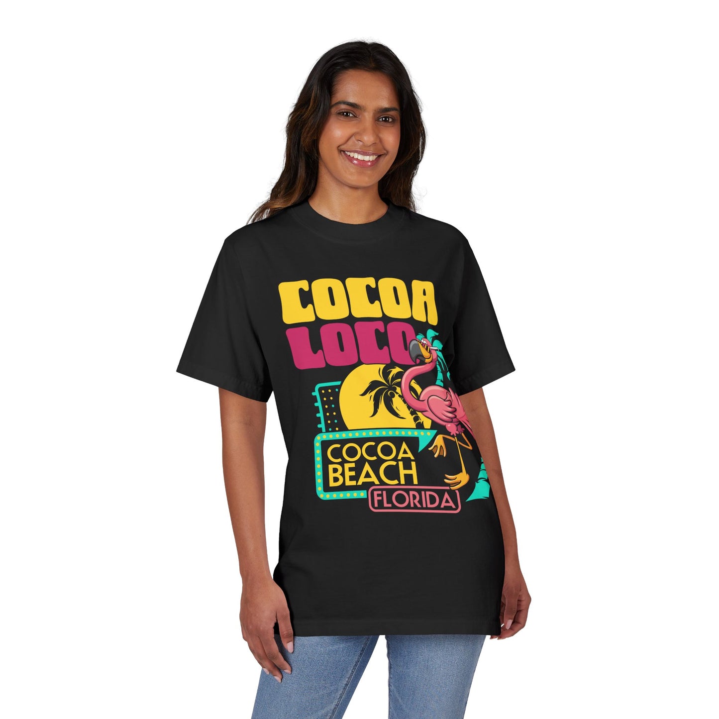 Cocoa Loco Flamingo T-Shirt – Strut Like You Own the Beach (and Probably Broke a Few Hearts There Too)