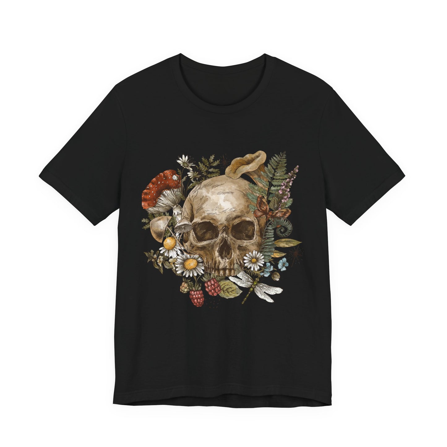 💀 Vintage Skull & Blooms Unisex Tee – By Cocoa Loco 32931