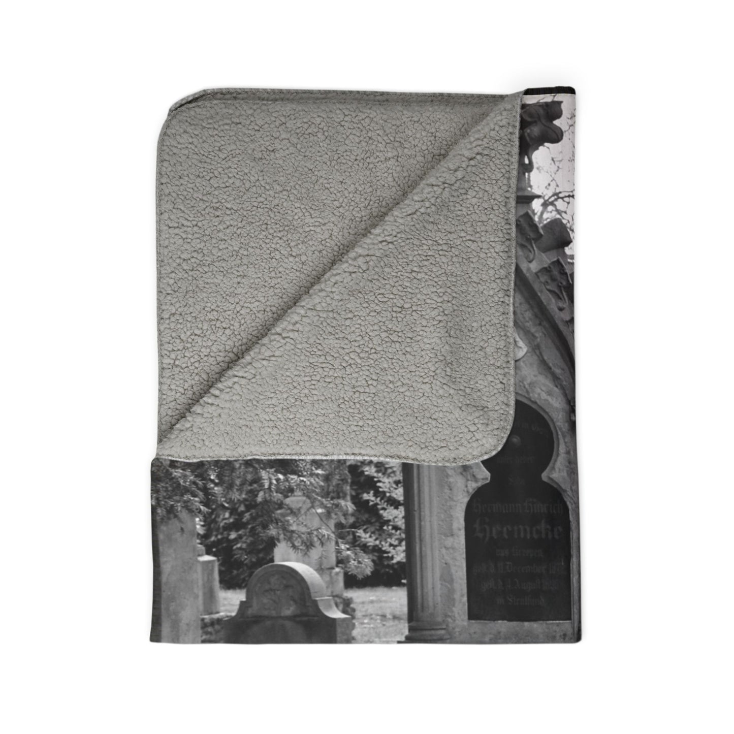 Spooky Floral Fleece Sherpa Blanket