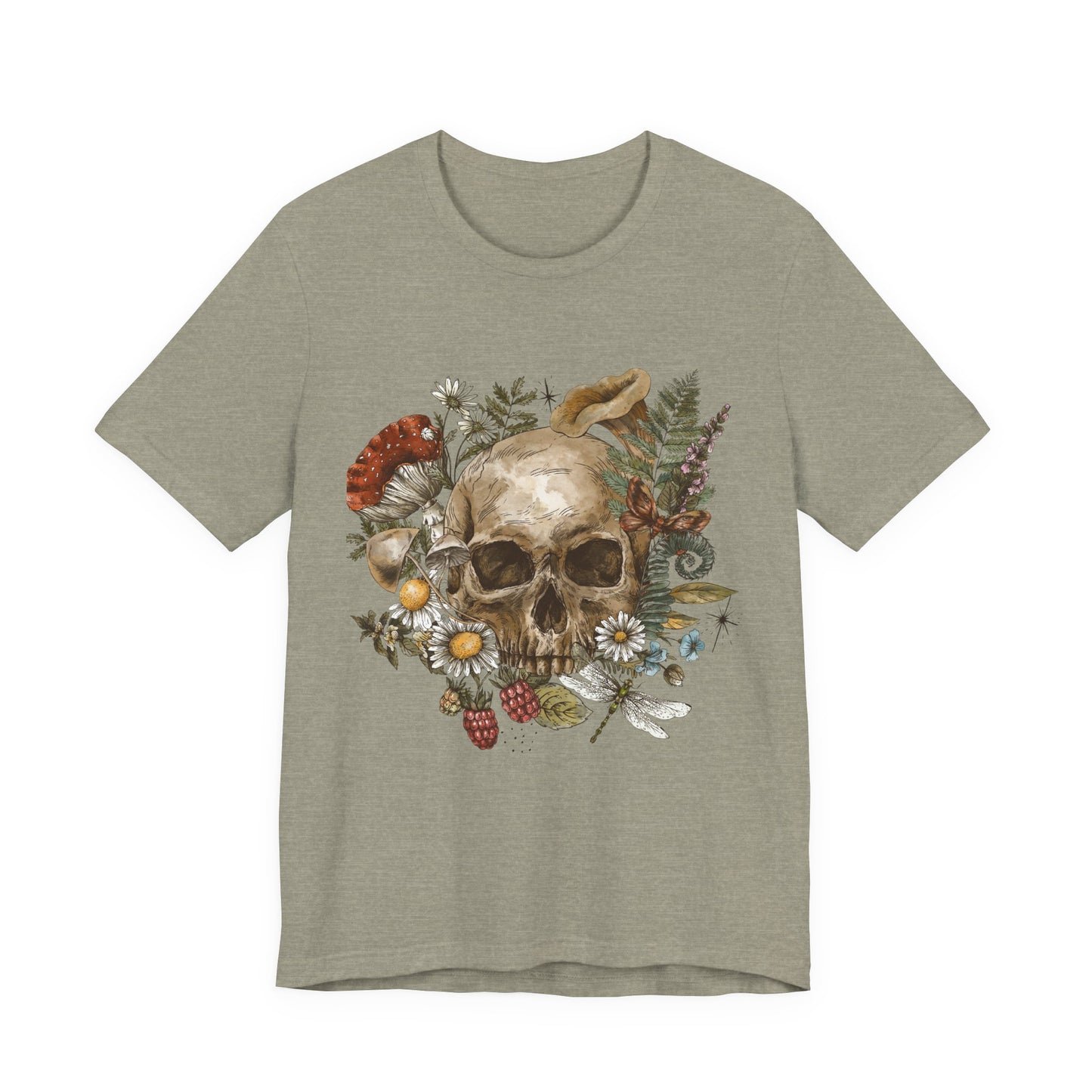 💀 Vintage Skull & Blooms Unisex Tee – By Cocoa Loco 32931