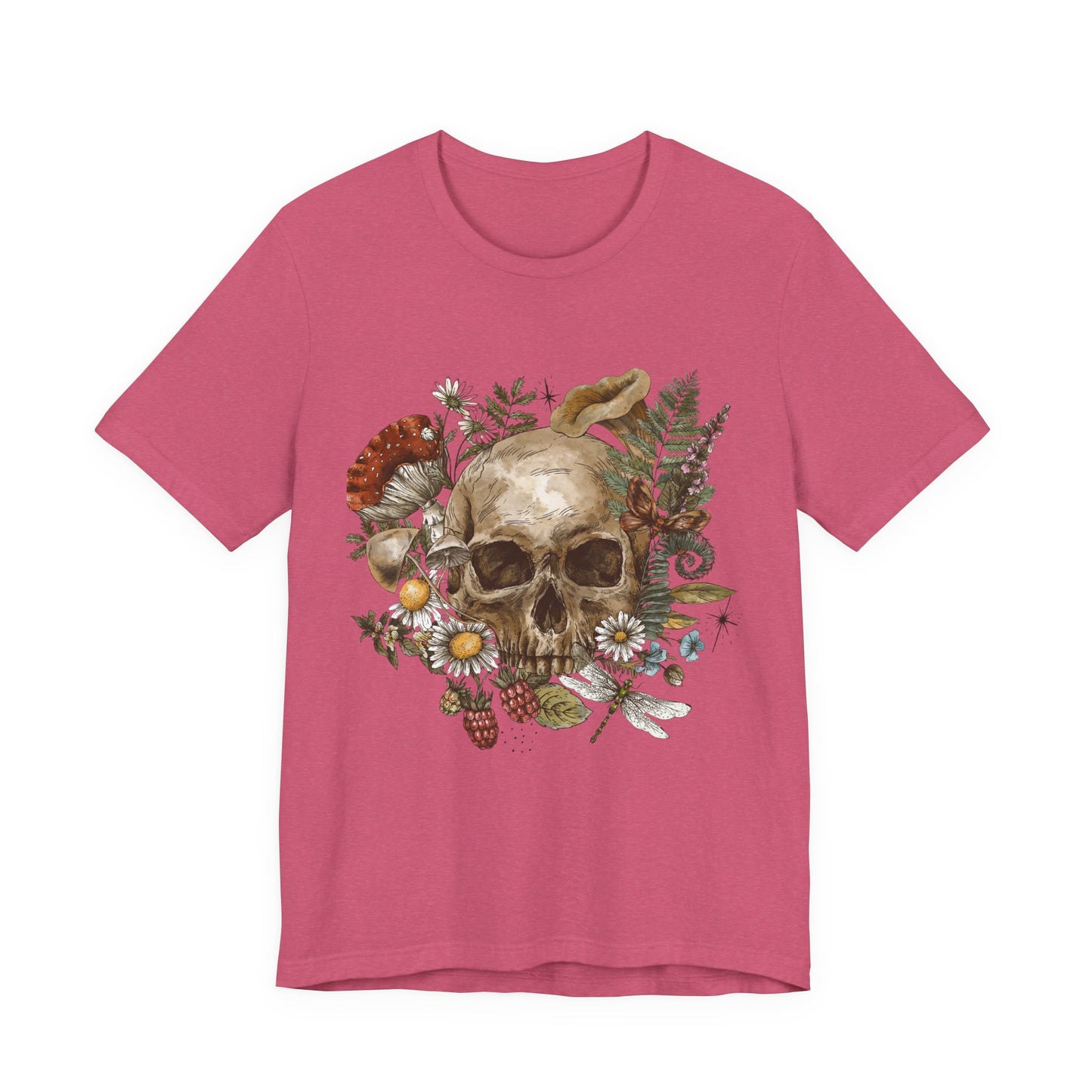 💀 Vintage Skull & Blooms Unisex Tee – By Cocoa Loco 32931