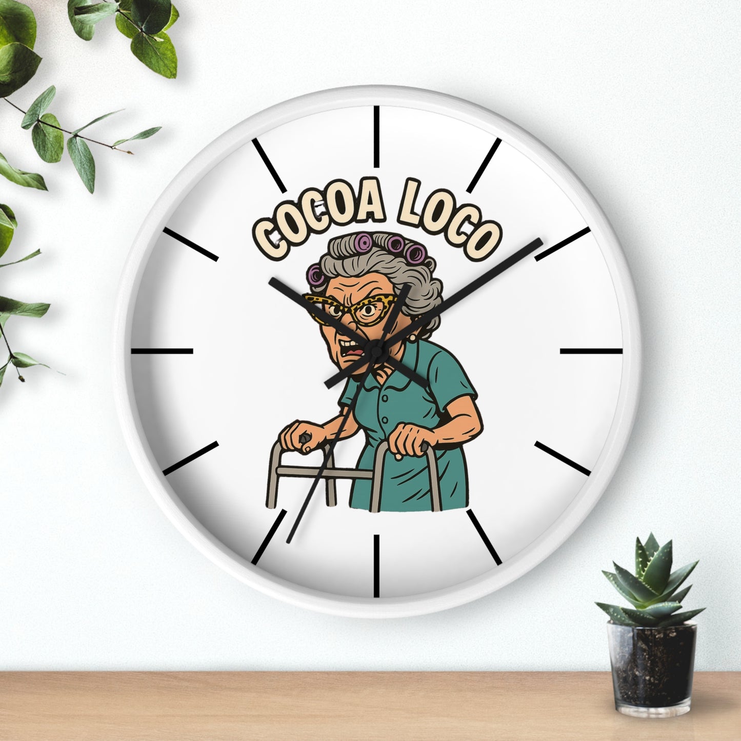 🕒 Funny Grandma Wall Clock – Cocoa Loco Style