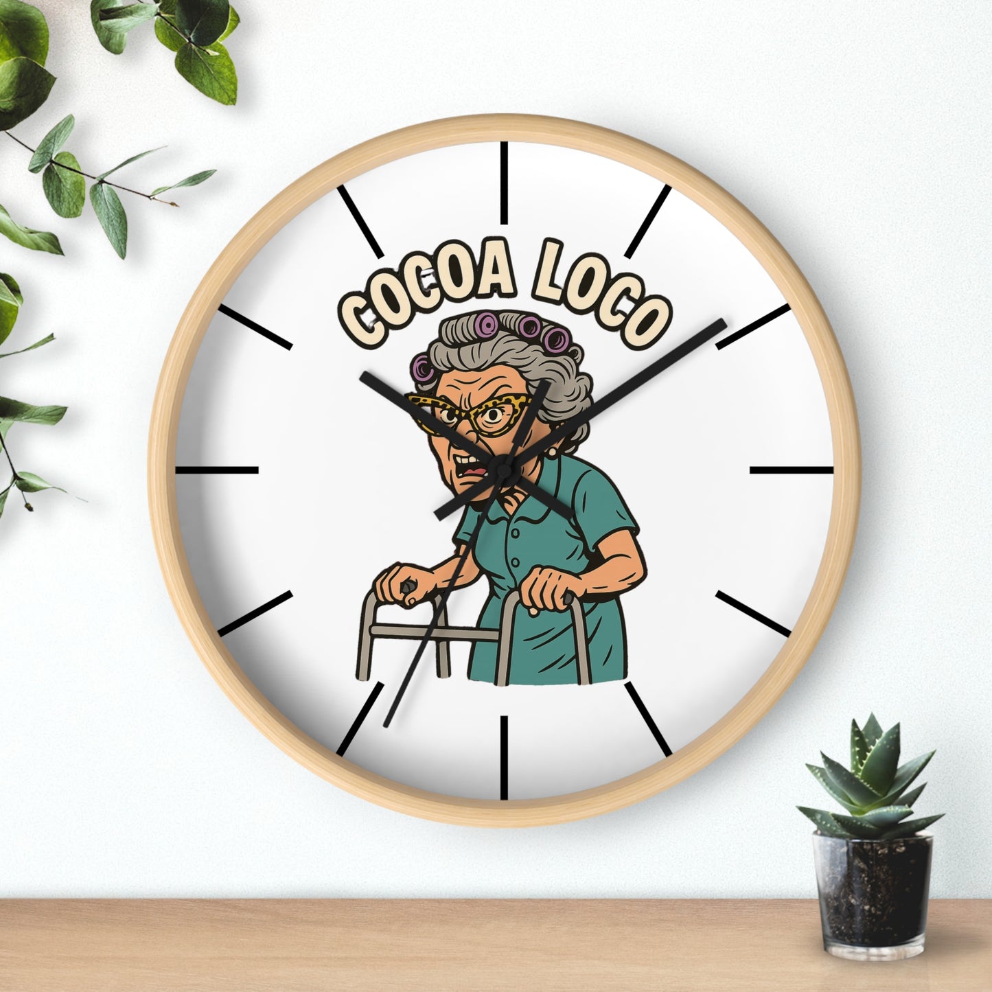 🕒 Funny Grandma Wall Clock – Cocoa Loco Style