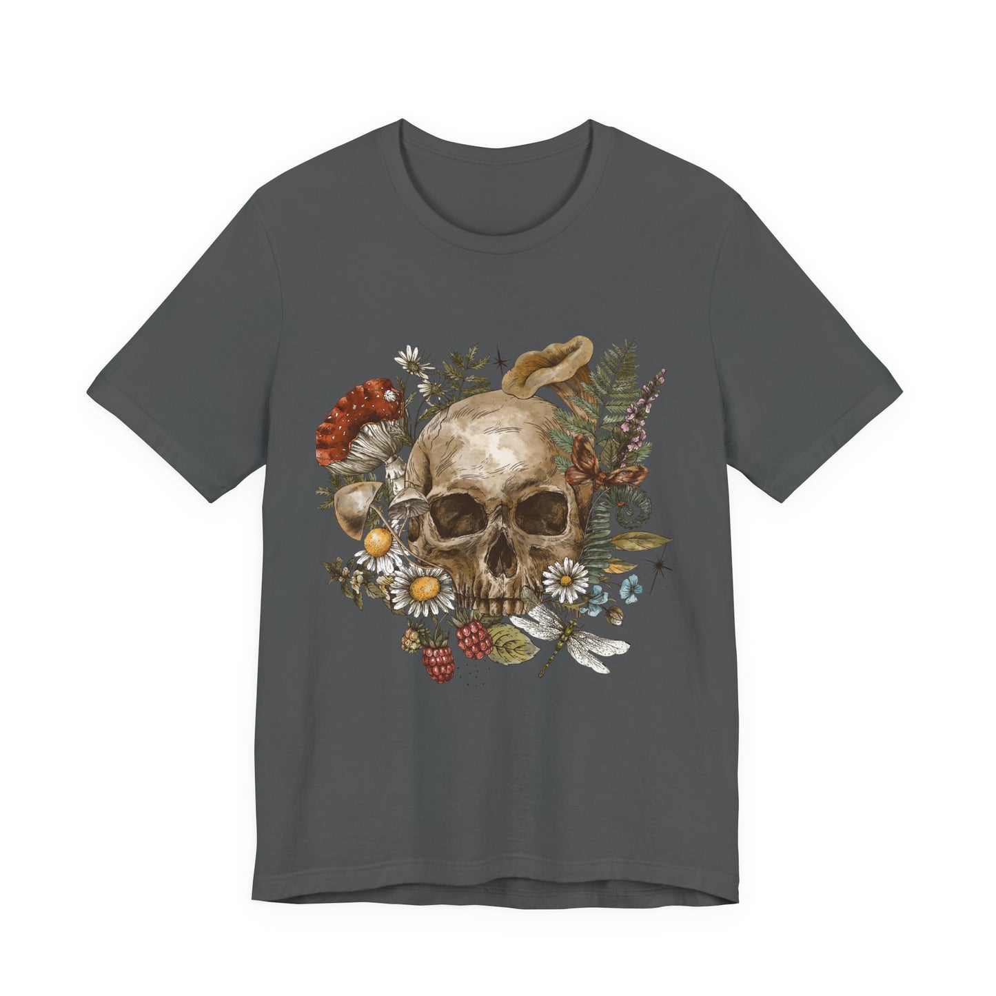 💀 Vintage Skull & Blooms Unisex Tee – By Cocoa Loco 32931