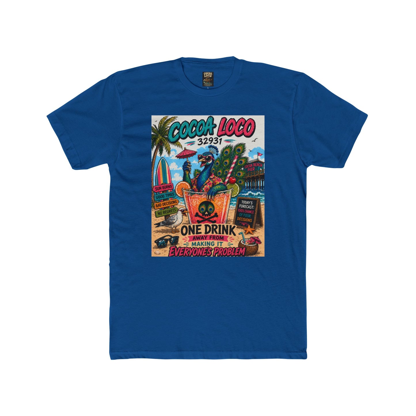 Coco Loco Beach T-Shirt — Tropical Cocktail Graphic Tee