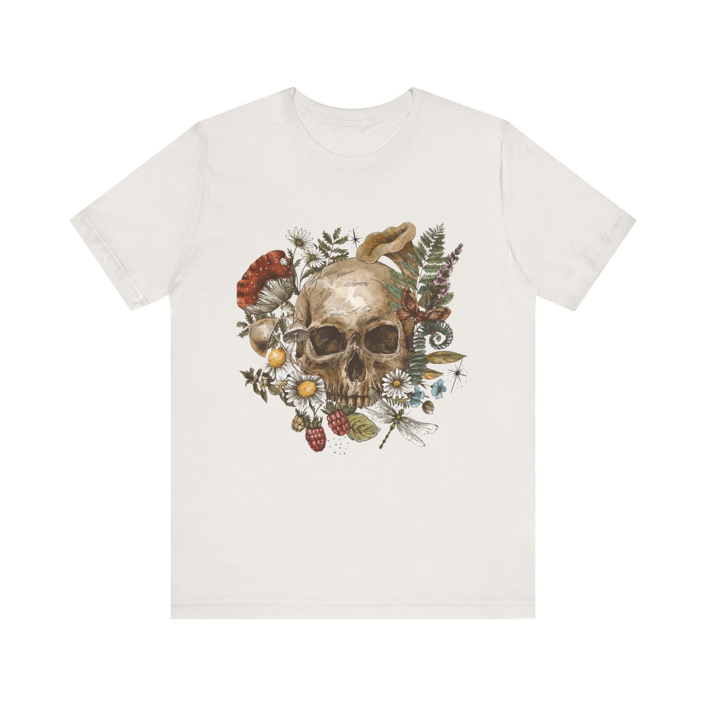💀 Vintage Skull & Blooms Unisex Tee – By Cocoa Loco 32931