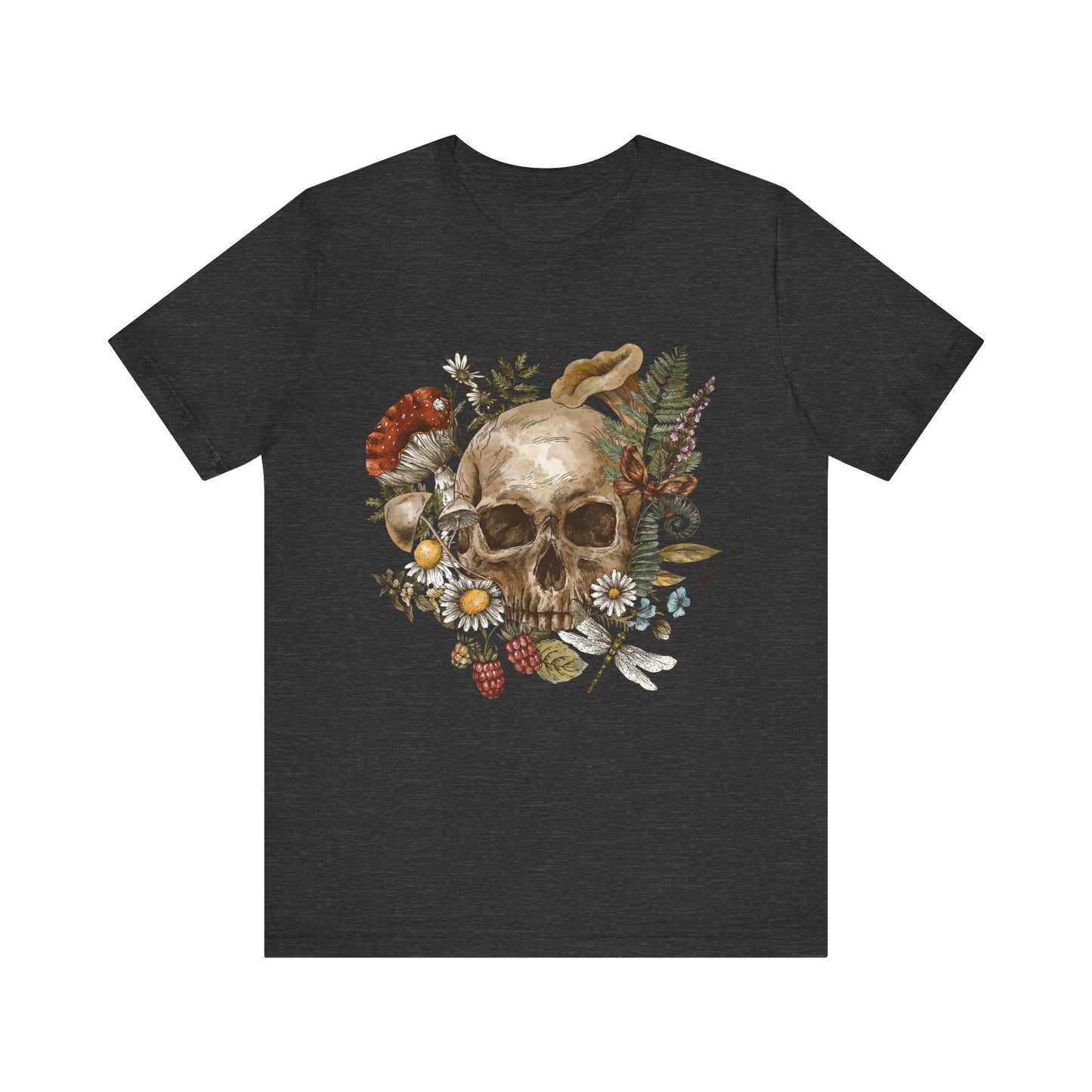 💀 Vintage Skull & Blooms Unisex Tee – By Cocoa Loco 32931