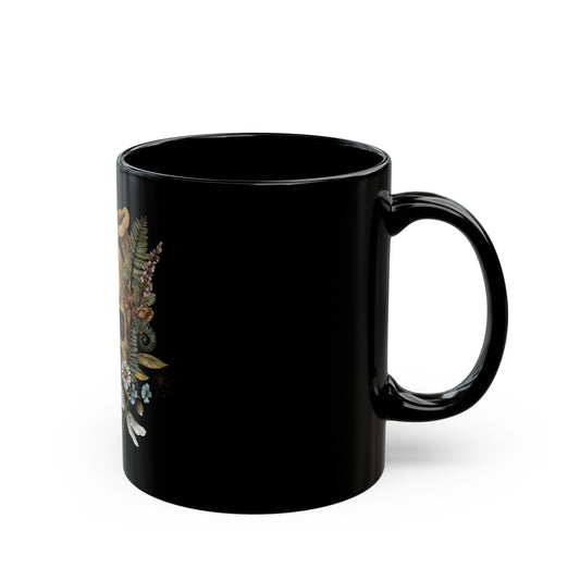 Bohemian Skull Floral Mug - Perfect Gift for Halloween, Coffee Lovers, Home Decor, Unique Tea Cup, Artisanal Drinkware