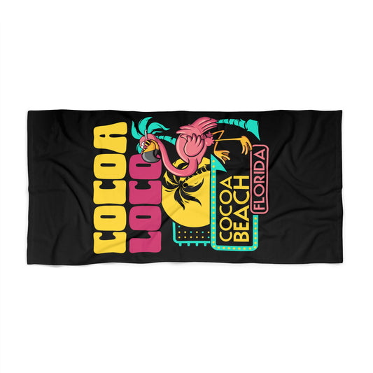 Colorful Cocoa Loco Beach Towel- Cocoa Loco Flamingo