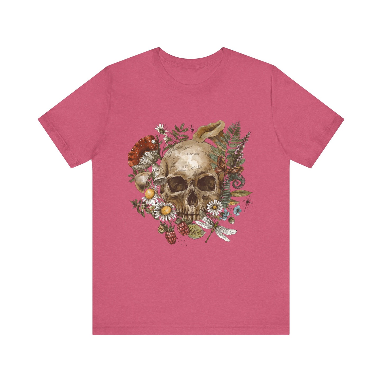 💀 Vintage Skull & Blooms Unisex Tee – By Cocoa Loco 32931