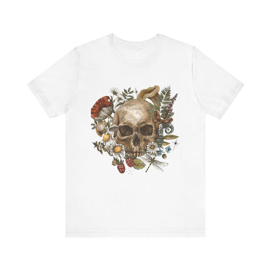 💀 Vintage Skull & Blooms Unisex Tee – By Cocoa Loco 32931
