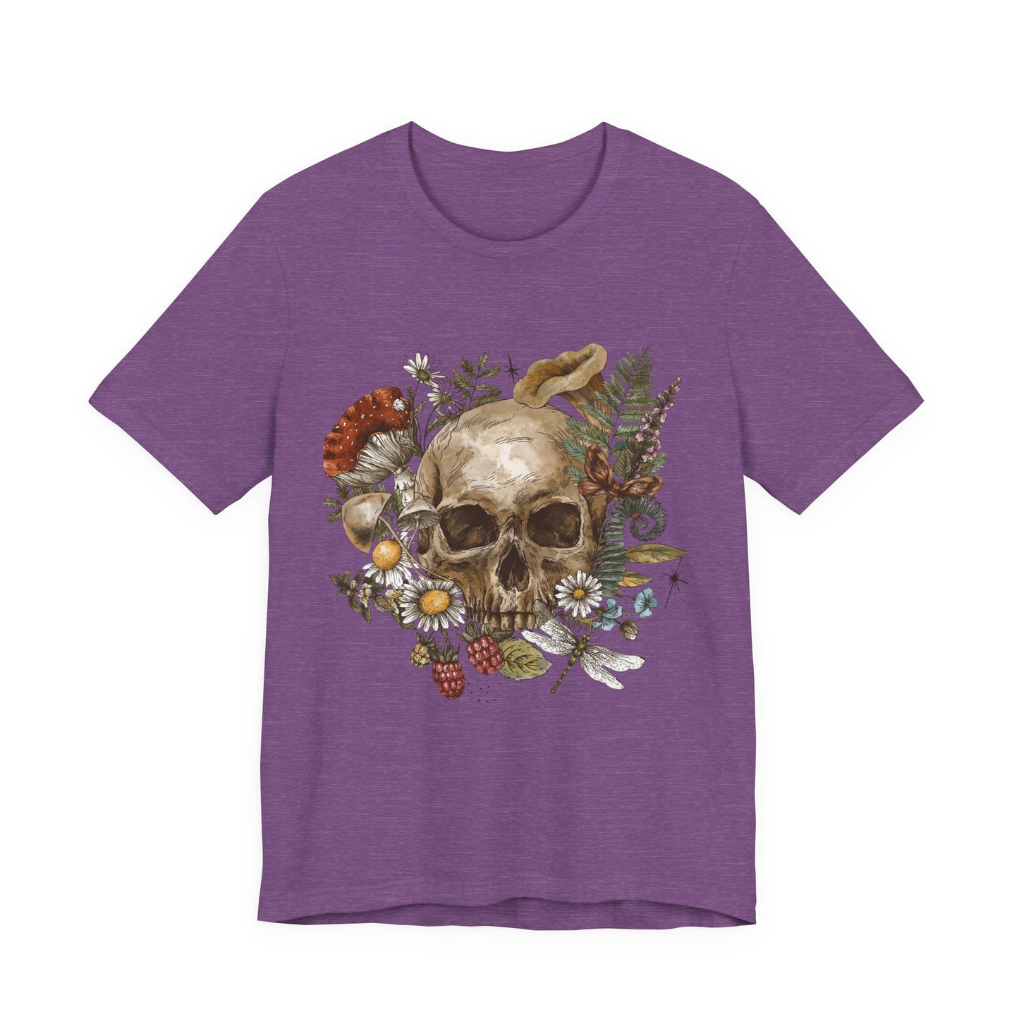 💀 Vintage Skull & Blooms Unisex Tee – By Cocoa Loco 32931