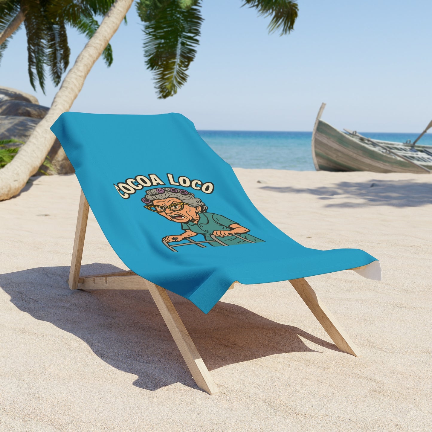 Copy of  Colorful Cocoa Loco Beach Towel- Cocoa Loco Flamingo
