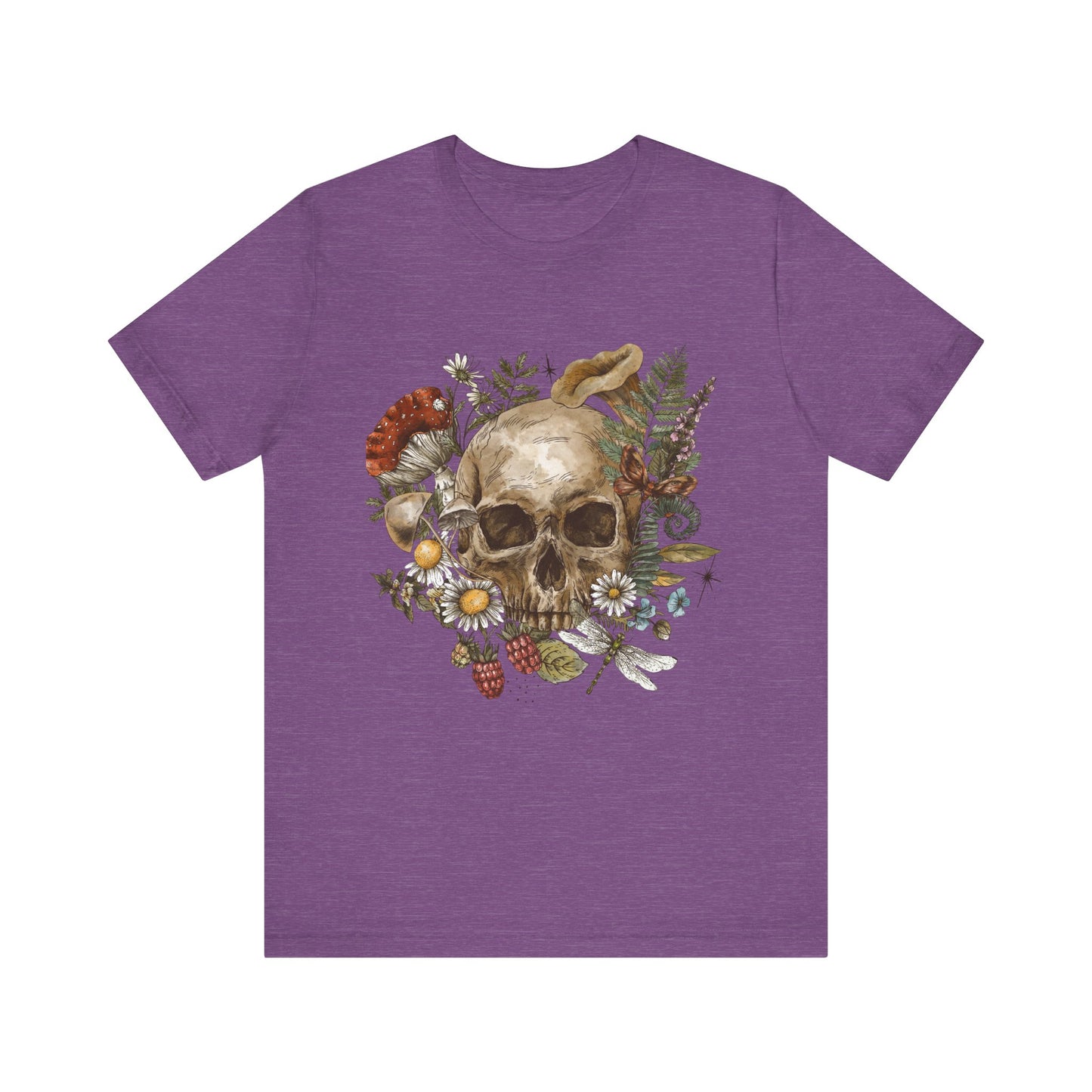 💀 Vintage Skull & Blooms Unisex Tee – By Cocoa Loco 32931